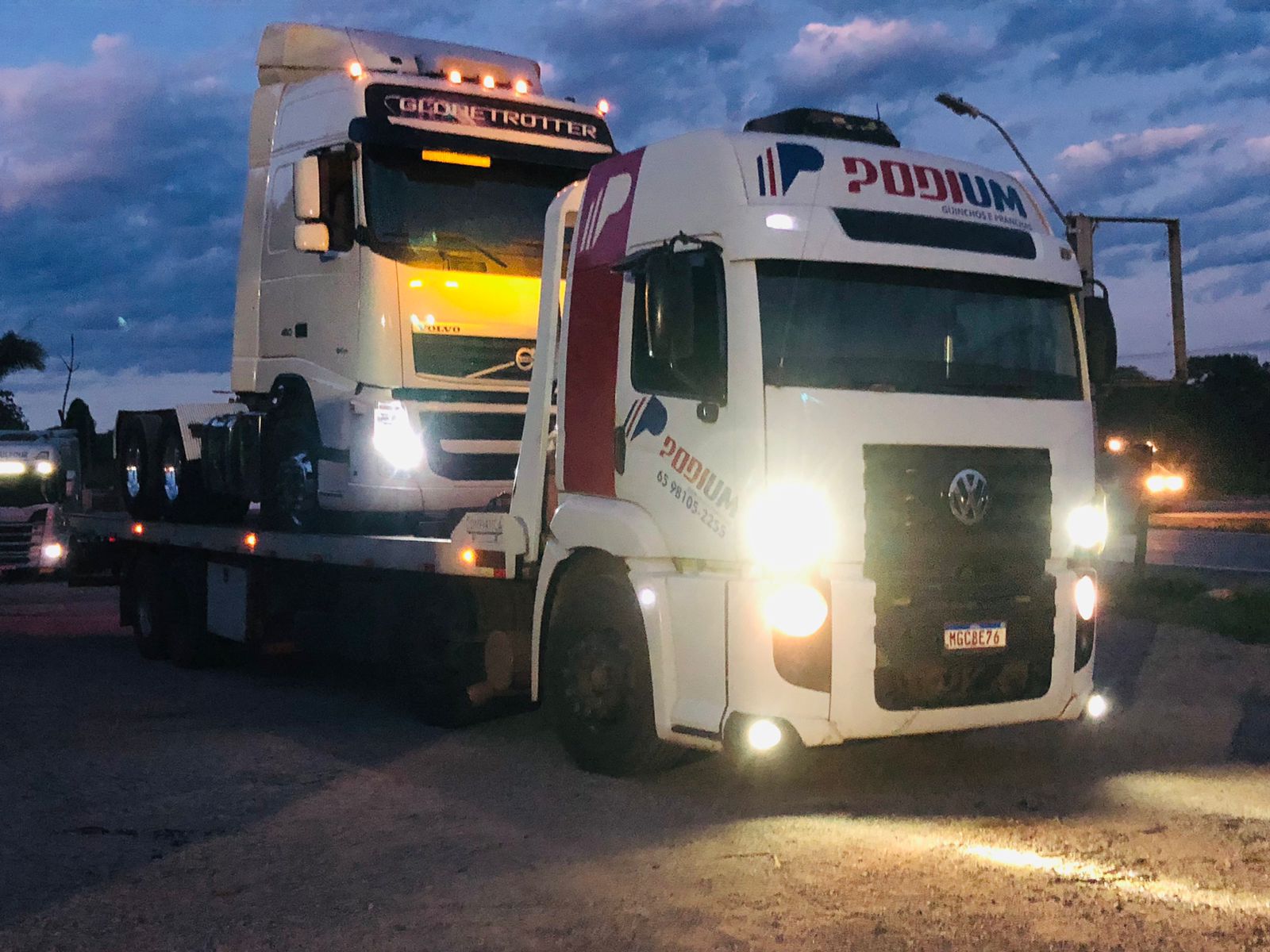 Guincho pesado Podium em operação
